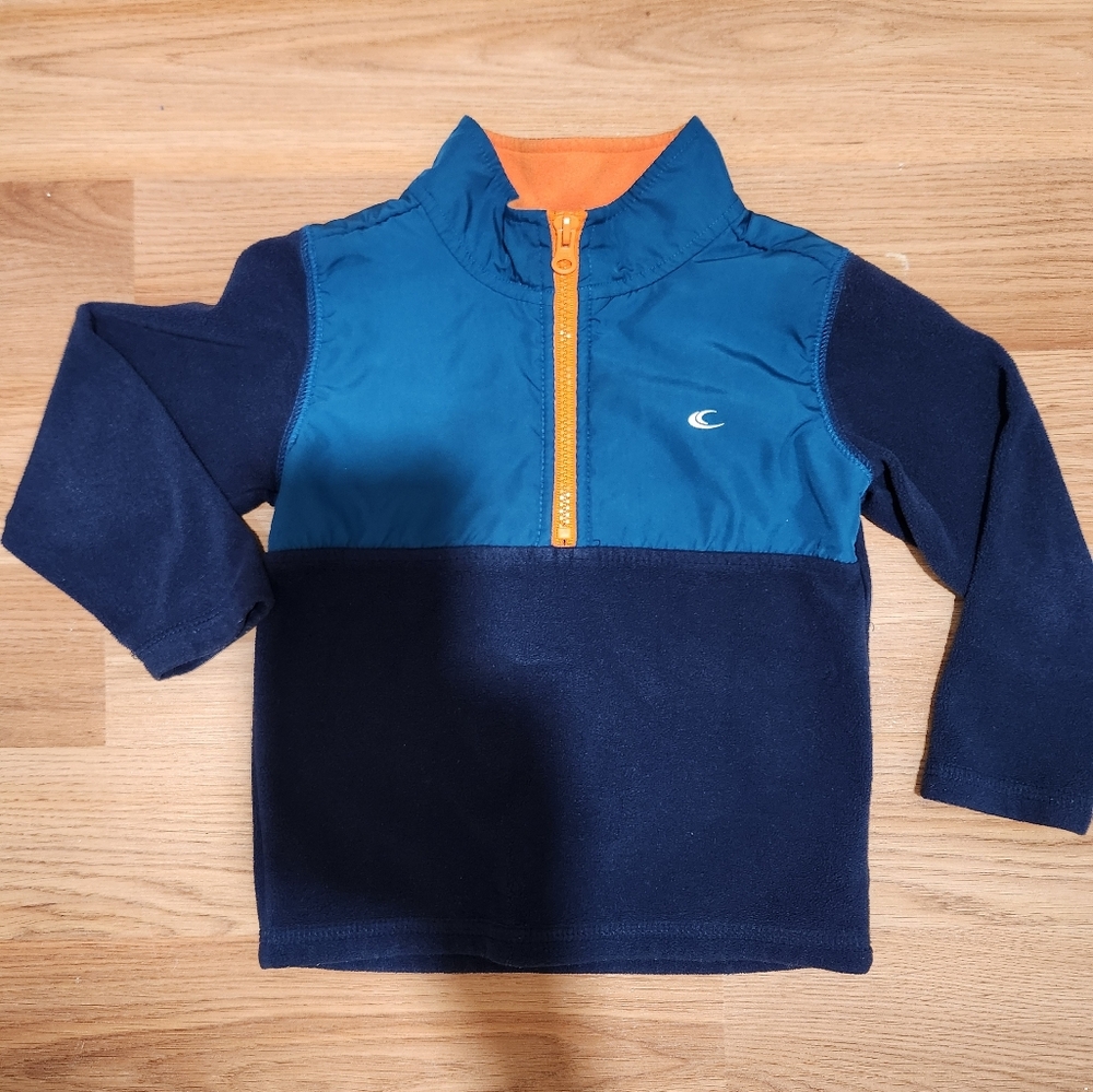 Carter's Blue and Orange Half-Zip Pullover 3T